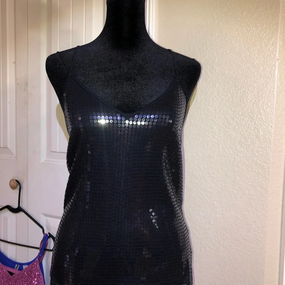 Sexy strappy Black sequin top - Picture 8 of 10